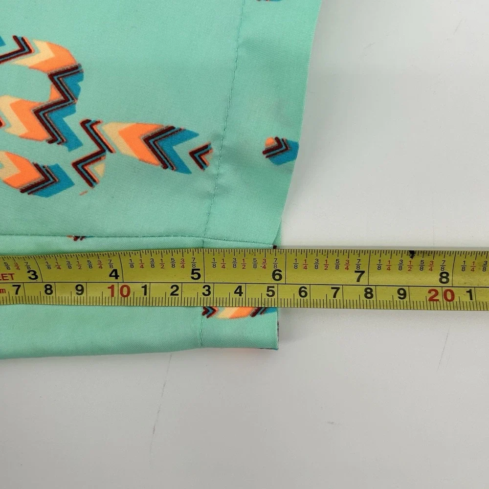 Chubbies Swim Trunks Mens L Cactus Print Teal Lined Beach Shorts Desert Made USA